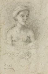 Balthus, Michelina, matita su carta, 33x47 cm. Ph. Fabio Fantini