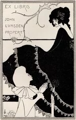 Aubrey Vincent Beardsley (Brighton, 1872-Mentone, 1898), Ex libris John Lumsden Propert, 1893. Collezione privata, Milano.