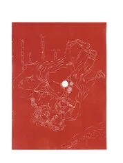 Belle voilette, 2002 Linolschnitt von 1 Platte 201,7 x 148,8 cm