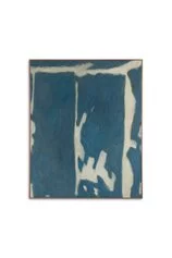 Nuria Maria, Blue Field, 2024. Acrylic on linen, 130x 160 cm. Ph: Pietra Studio Courtesy: the gallery and the artist.