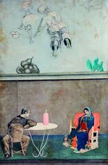 Carlo Guarienti
La Madonna ed io (La sera di Anversa), 1975
Caseato di calcio su tavola, cm 250 x 160
Courtesy l’artista
Foto Paolo Ragazzini