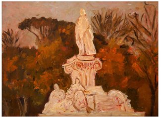 Carlo Quaglia, Monumento a Goethe, 1966, Olio su tela