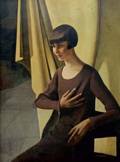 Casorati Felice. Cynthia - 1925, olio su tavola. Collezione privata © Felice Casorati by SIAE 2021