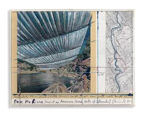 Christo, Pasted Graphic, Courtesy of Piero Atchugarry Gallery and the artist
