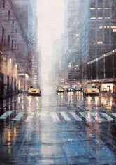 Claudio Cionini, New York, 2022, acrilico su tela, 100x70 cm
