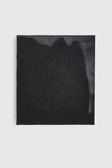 Claudio Valerio, Cattedrale, 2023, carbone, resina e olio su tela, 40x35 cm, Segnali di Vita   Studio la Linea Verticale   Noto