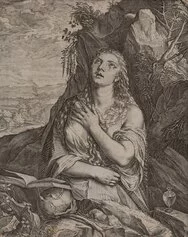 Cornelis Cort (da Tiziano), Maddalena penitente. Bassano del Grappa, Museo Civico.
