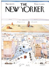 Saul Steinberg, Cover of The New Yorker, Mar.29, 1976
© The Saul Steinberg Foundation /Artists Rights Society (ARS), New York
Cover reprinted with permission of The New Yorker magazine. All rights reserved.