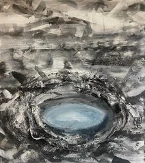 Cveto Marsic, Agua densa de Sal, 2022, Acrylic on canvas, 130 x 117 cm