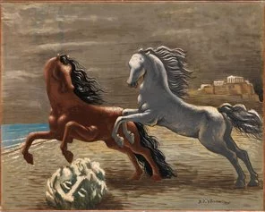de Chirico   Cavalli in riva al mare (Les deux chevaux)