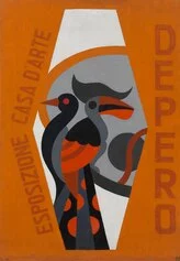 DEPERO  Manifesto pubblicitario Casa d’Arte Depero,  1921,  Olio su tela