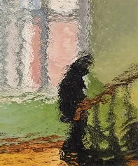 Diango Hernández, Waterfall series, Bajando, 2021, Oil on canvas, 60 x 50 cm Courtesy WIZARD GALLERY, Foto, Antonio Maniscalco