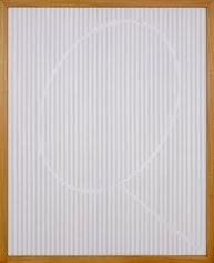 Elio Marchegiani, Supportare l'ovale, bianco non colore bianco, 1978, supporto intonaco n.3, cm 104,5x84,5