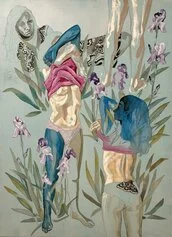 Elisa Zadi, Il tempo perduto I, olio e pigmento su tessuto, cm 150x110, 2023 (serie Tempo Perduto) [courtesy SACCA gallery e l’artista]