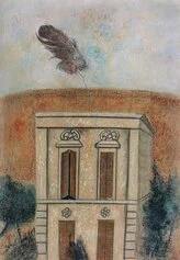 Enrico Benaglia   La piuma   pastello su carta applicata su tela cm 100x70