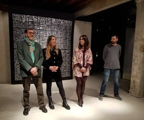Foto inaugurazione mostra. Da sinistra Stefano Mario Zatti, Matilde Nuzzo, Elena Dal Molin e Robert C. Phillips