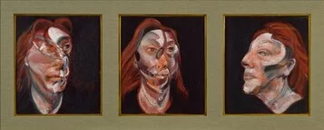 Francis Bacon (1909-1992)
Tre studi per un ritratto di Isabel Rawsthorne, 1965
Tre oli su tela, insieme: 51 × 120,5 cm
Norwich, University of East Anglia, Sainsbury Centre for Visual Arts