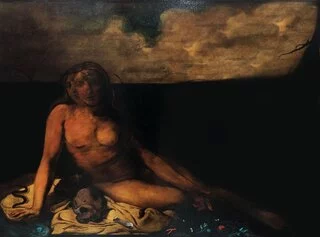 Giammarco Falcone, The painter’s attitude (non è vero niente, è permesso tutto), 2023, olio su tela, 120 x 160 cm