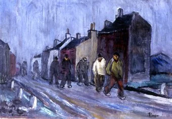 Giorno di pioggia, 1955, olio su tela, 50x70, collezione privata