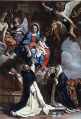 Guercino, pala della Madonna del Rosario