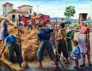 Il grano della bonifica lucchese 1940