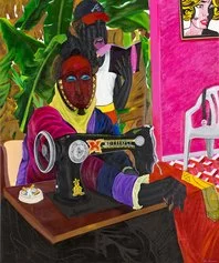 John Madu, Chivalry is Dead 1, 2022, Acrylic on canvas, 227x190 cm