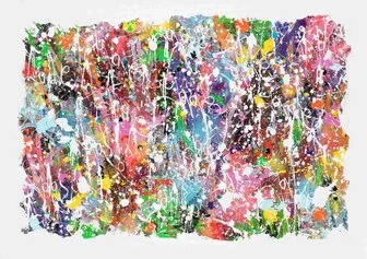 JonOne, Take It To Mind (2021), Acrylics and spray ink on canvas, 155 x 106 cm, Credits Elena Domenichini