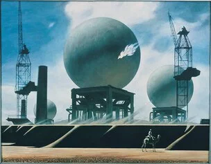 Kamil Mulashev - Over the white desert, 1978, cardboard, tempera, courtesy of the Artist