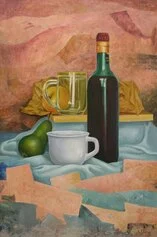 Luciano Borin, Natura Morta, olio su tavolo, cm 60x40