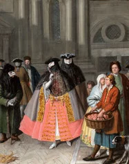 Pietro Longhi. Colloquio tra baute - Venezia, Ca’ Rezzonico, Museo del Settecento veneziano