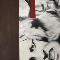 Luca Bellandi FACES  tecnica mista su tela 150X150 cm