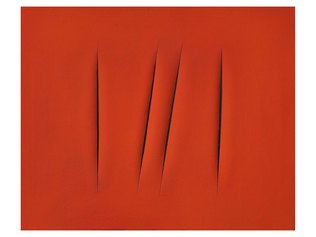 Lucio Fontana, Concetto spaziale, Attese, 1965-66, idropittura su tela, cm 54x65
