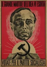 M. Bruno Frombolini, 1946, Votate per il Partito Socialista, manifesto pubblicitario.