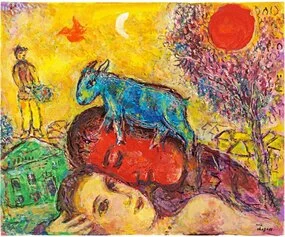 Marc Chagall, The Lover with the Red Profile and the Blue Donkey, 1971 
© Adagp, Paris, 2023