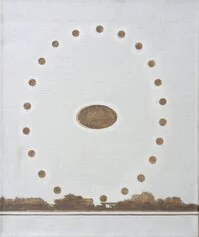 Marco Neri, Ruota, 2016, tempera e acrilico su lino, cm 60x50. Courtesy dell’artista