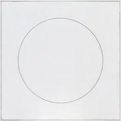 Mario Ballocco, Effetto bidimensionale del cerchio, 1975, acrilico su tela, 70x70 cm