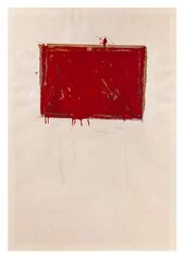 Mario Schifano, Senza titolo 1961, smalto e collage su carta, 100x70 cm