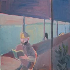 Matteo Pannochia, Close to the sea, olio su tela, 58 x 56, 2022