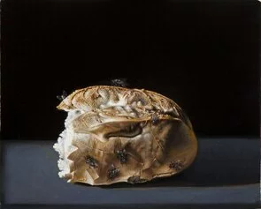Maurizio Bottoni, Pane (1), 2014, olio su tavola incamottata, cm 20x25