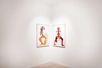 Navid Azimi Sajadi, The Bridge series, 2018, tecnica mista su carta, 100x70 cm, Segnali di Vita   Studio la Linea Verticale   Noto