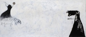 Lorenzo Bruschini. Old Friends
Olio e acrilico su tela - cm 62 x 140 - 2008
Collezione privata