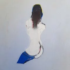 Roberto Pagnani, Ophelia, 2023, Smalti e tempere su tela, 100x100 cm