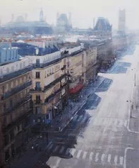 PARIGI, RUE DE RIVOLI, 2022, acrilico su tela, 120x100 cm