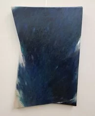 Passione meditativo, T 12, 2019, olio su tela sagomata, 90x60cm, Courtesy l'artista