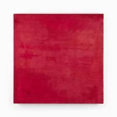 Gianluca Patti, Rosso, frequencies, 2023, acrilico e resina su tela, cm 110x110