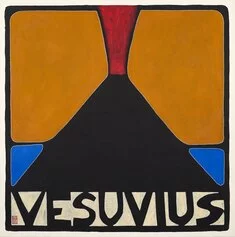 PAU   Vesuvius, 80x80, acrilico su tela   da ICONS,  OFF Gallery Napoli, 2023