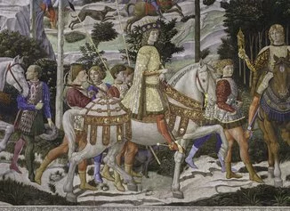 Benozzo Gozzoli, Cappella dei Magi, Palazzo Medici Riccardi, Firenze (dettaglio) I Ph. Simone Lampredi