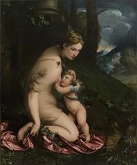 Camillo Boccaccino (Cremona, 1504/1505 -1546), Venere e Amore, 1532-1537 circa.
