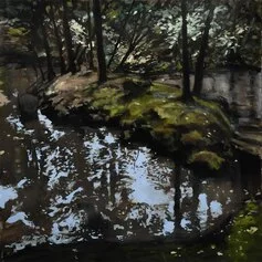 Porta Tom, Japanese Garden, 2019, olio su tela, 150x150 cm