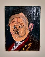 Portrait (nice face), oil on canvas, cm 20x25,  2020